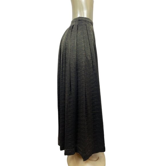 Vintage 80s Women's Gold Lame Maxi Skirt Sz XS - Picture 3 of 8